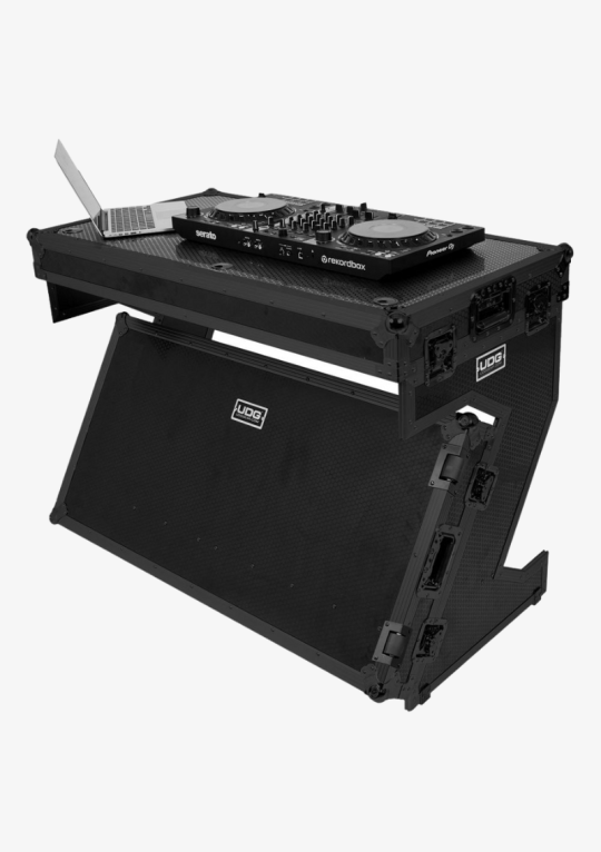 UDG-Ultimate-Flight-Case-Portable-Z-Style-DJ-Table-Black-Plus-Wheels-3
