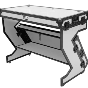 UDG - U91072WH Ultimate Flight Case Portable Z-Style White DJ Table Plus Wheels [DJ Table - Image 1